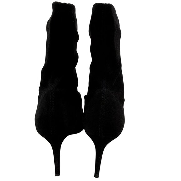 Stuart Weitzman Black Suede Heel Sock Luxury Boot Women Size 10 - Picture 5 of 16